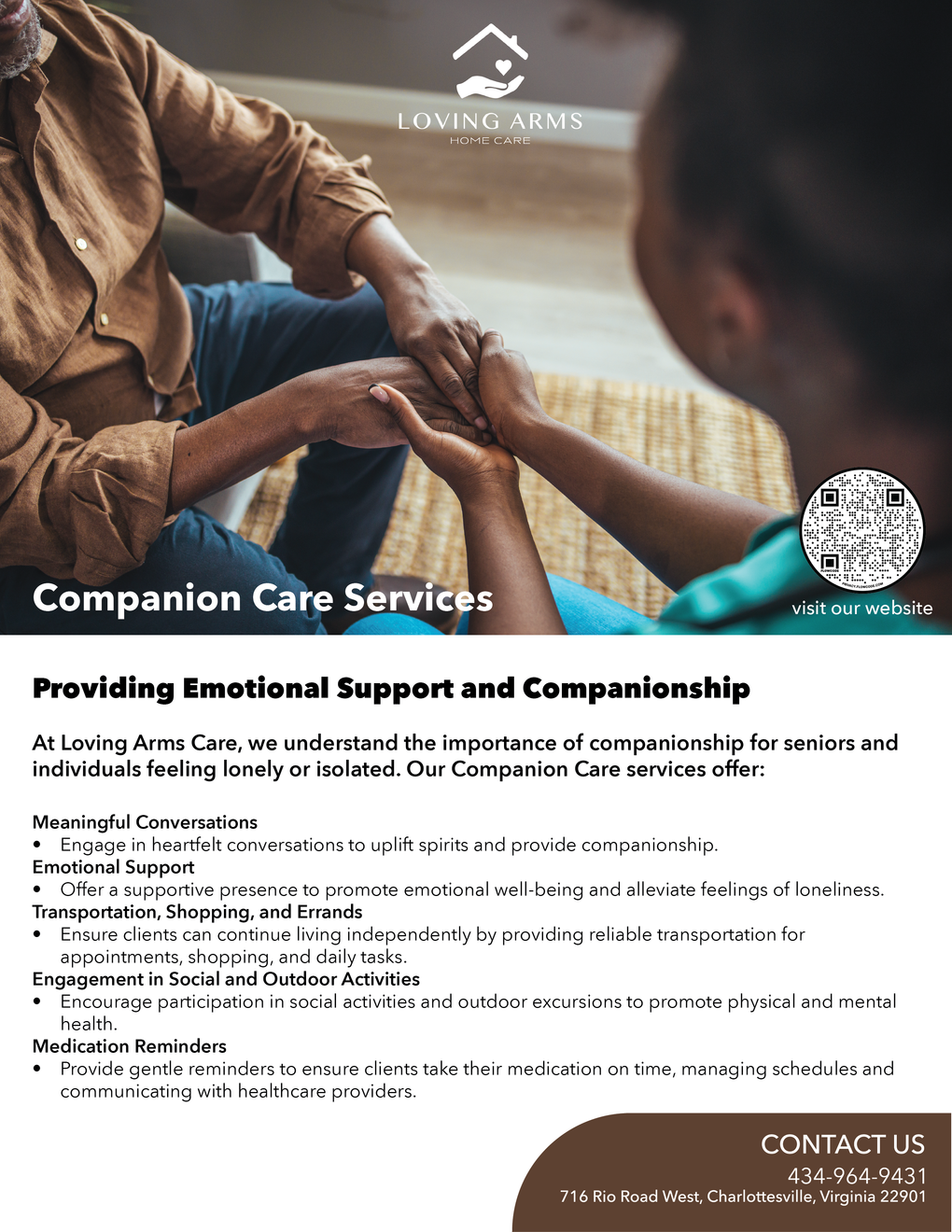 Companion care services brochure layout